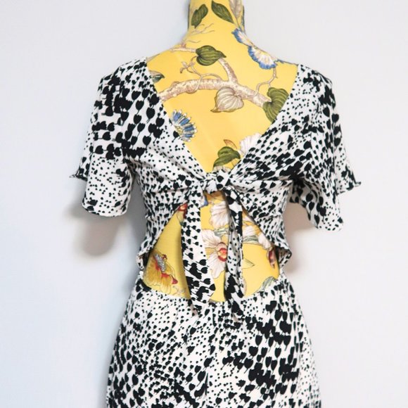 Zara Black and White Patterned Romper - Picture 6 of 8